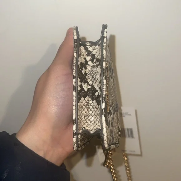 Jessica Simpson mini snake style pattern mini purse bag natural python chain - Picture 8 of 13